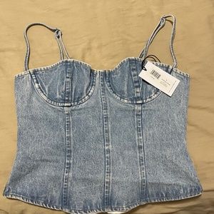 WeEoreWhat Denim Corset NWT